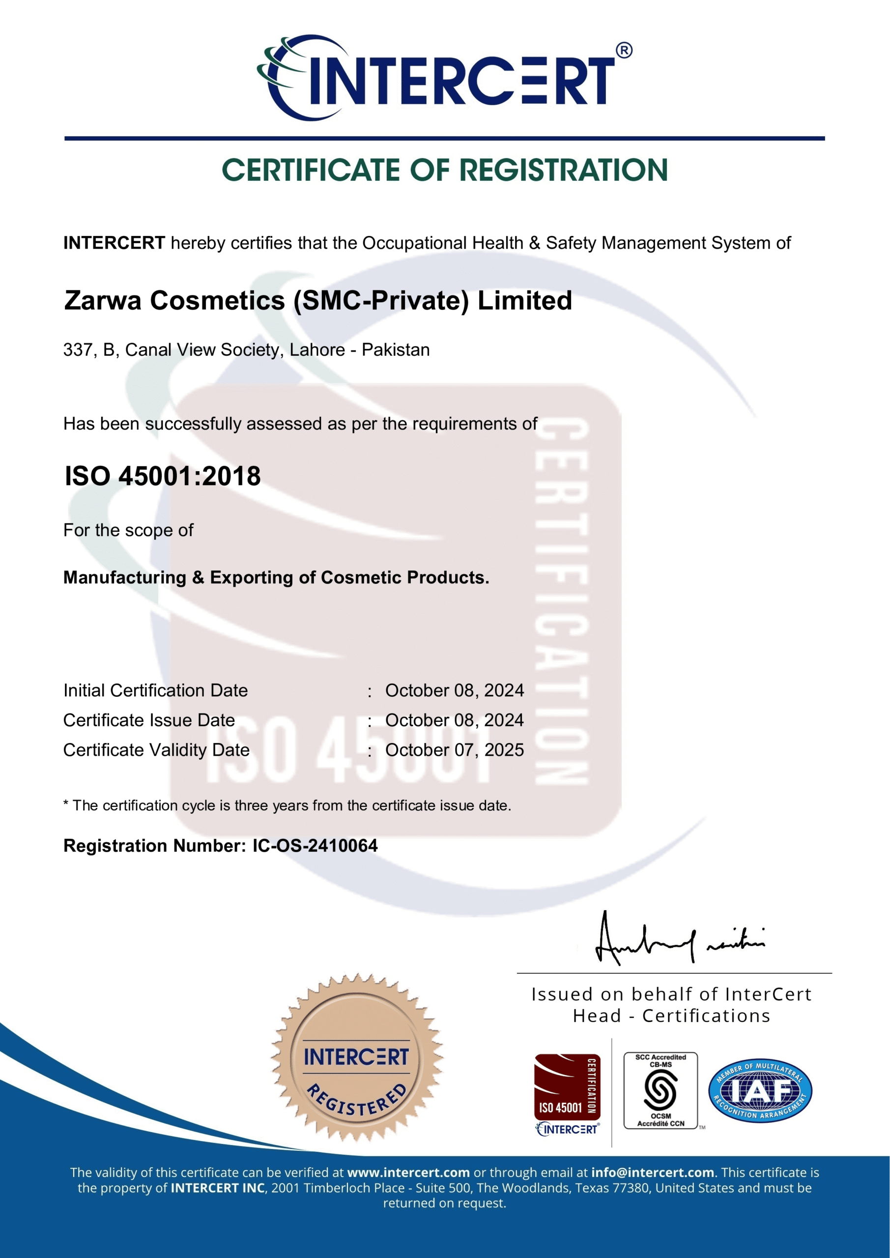 E-Copy-Zarwa Cosmetics (SMC-Private) Limited.-OHSMS-CA